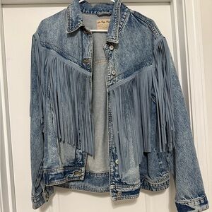 Free People After Hours Fringe Jean Jacket